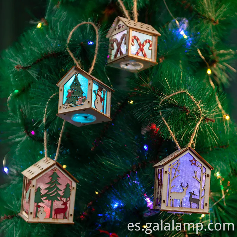 Encantadora lámpara de rompecabezas de Santa House para una decoración festiva